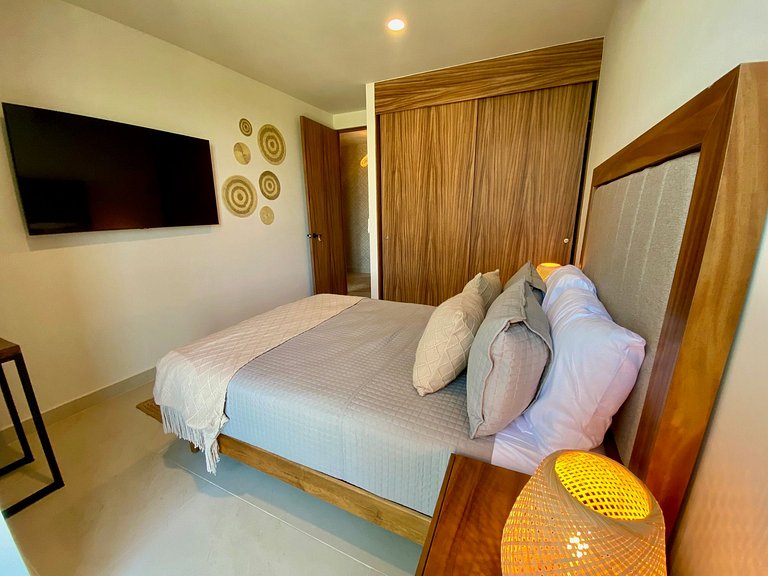 Apartamento elegante cerca de la playa y restorans