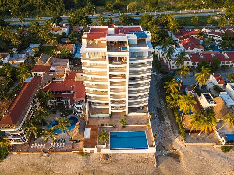 NEW! Wall-to-Wall Oceanview Condo Beachfront Pool!